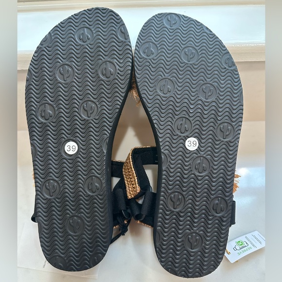 ARIZONA LOVE Trekky raffia-trimmed canvas platform sandals 7, 9 - Picture 11 of 11